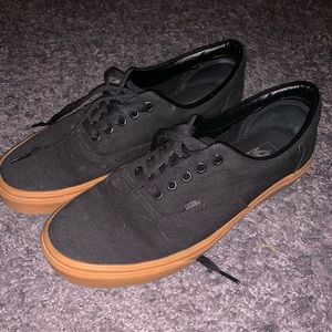 Black Vans with gum bottom